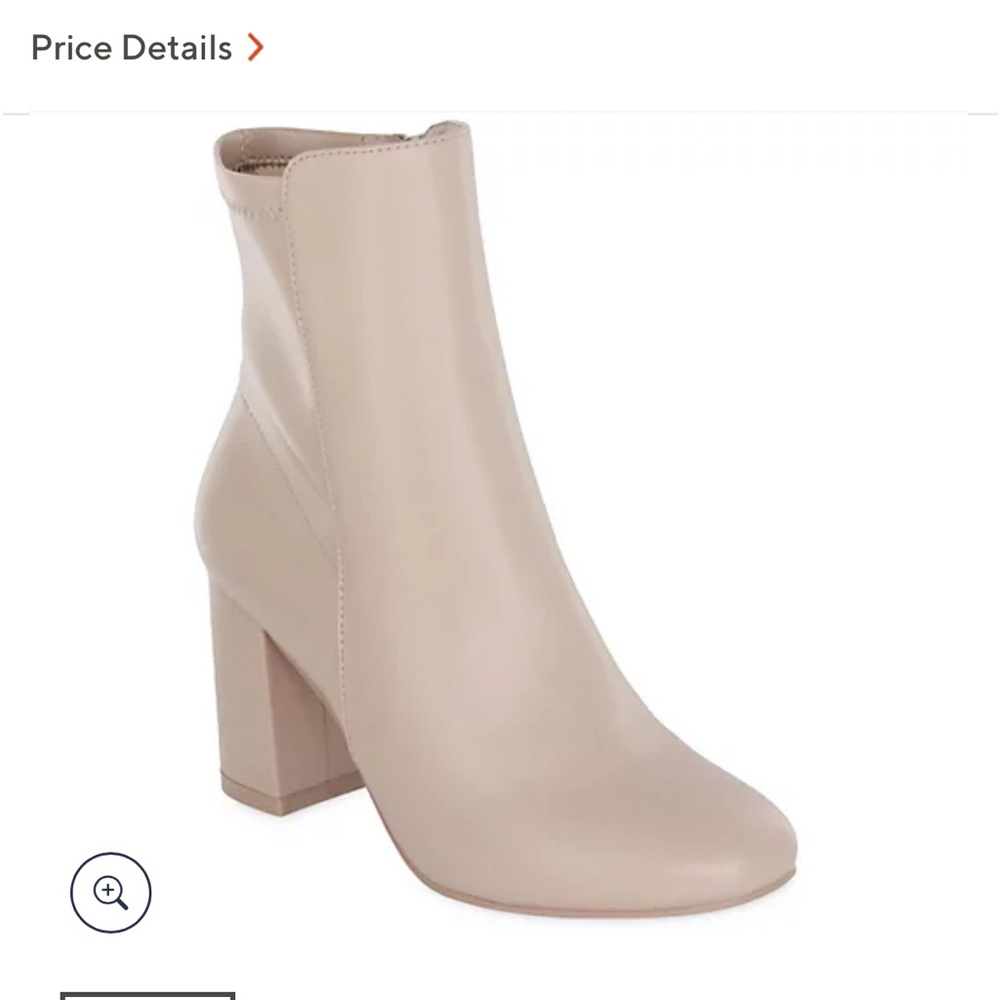 MIA Kymi Block Heel Bootie in Bone